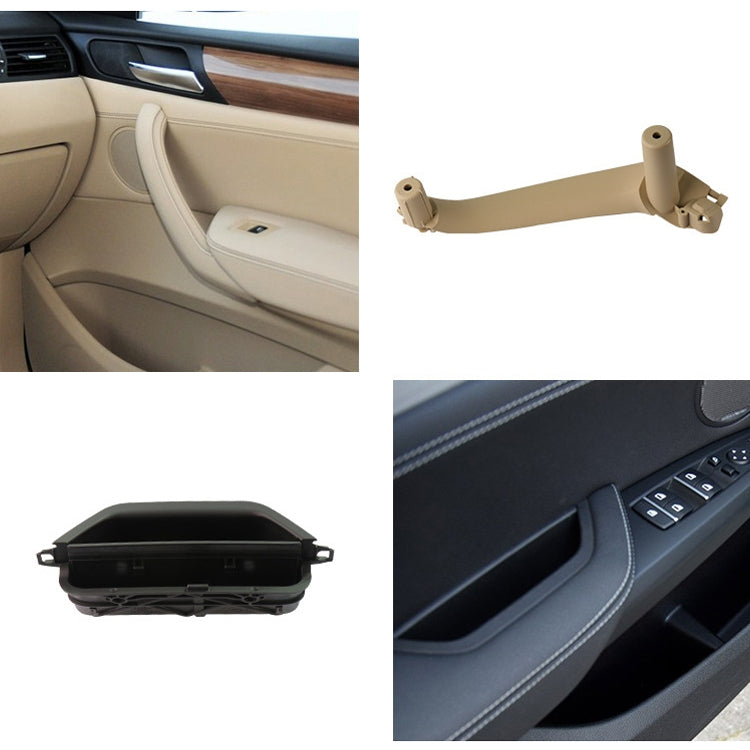 Car Rear Right Inside Doors Handle Pull Trim Cover 5141 7394 519-1 for BMW X3 X4, Left Driving, Rear Right Inside (Black), Rear Right Inside (Beige)