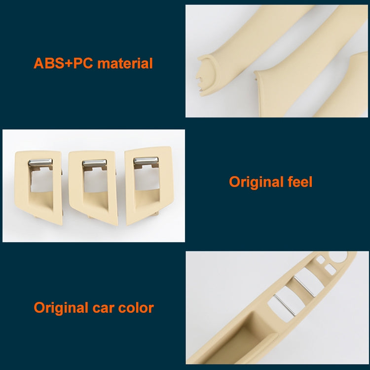Car High Configuration Version Inside Doors Handle Pull Trim Cover 5141 7225 873 for BMW F10 F18, Left Driving, High Configuration Version (Beige), High Configuration Version (Black), High Configuration Version (Beige White)                            ...