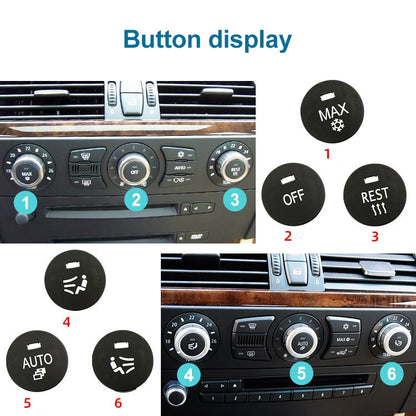 Car Air Conditioner Panel Switch Button MAX Snow Key 6131 9250 196-1 for BMW E60 2003-2010, Left Driving, MAX Snow