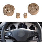 1 Pair Car Steering Wheel Switch Buttons Panel for Mercedes-Benz W204 2007-2014, Left Driving, 1 Pair (Beige), 1 Pair (Brown), 1 Pair (Black), 1 Pair (Grey)