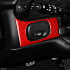 Carbon Fiber Car Headlight Switch Panel Sticker for Chevrolet Corvette C5 1998-2004, Left Drive, Headlight Switch Panel Sticker