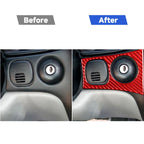 Carbon Fiber Car Key Panel Sticker for Chevrolet Corvette C5 1998-2004, Left Drive, Car Key Panel Sticker