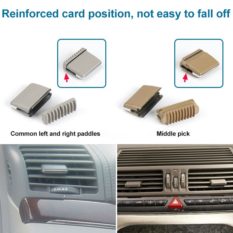 Car Left and Right Side Air Conditioning Exhaust Switch Paddle for Mercedes-Benz S Class W220 1998-2005, Left Driving, Left and Right Side (Khaki), Left and Right Side (Beige), Left and Right Side (Black), Left and Right Side (Grey)