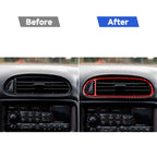 Carbon Fiber Car Air Outlet Sticker for Chevrolet Corvette C5 1998-2004, Left Drive, Air Outlet Sticker