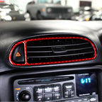 Carbon Fiber Car Air Outlet Sticker for Chevrolet Corvette C5 1998-2004, Left Drive, Air Outlet Sticker