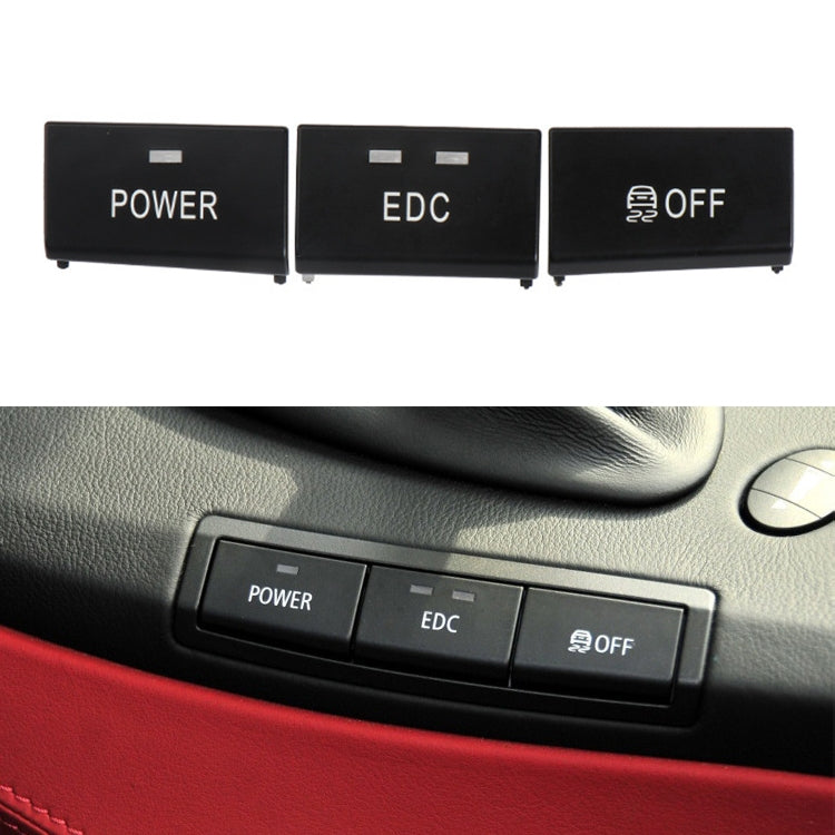Car No. 3 Center Console Switch Button for BMW 3 Series M3 2005-2012, Left Driving, No. 3