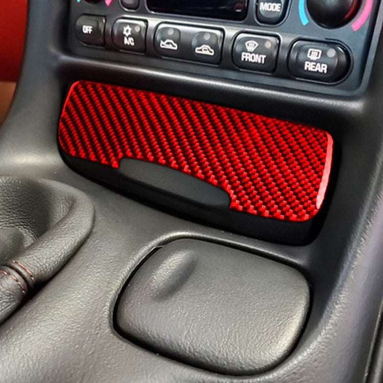 Carbon Fiber Car Power Outlet Cover Sticker for Chevrolet Corvette C5 1998-2004, Left Drive, Power Outlet Cover Sticker