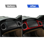 Carbon Fiber Car Front Passenger Seat Air Outlet Sticker for Chevrolet Corvette C5 1998-2004, Left Drive, Passenger Seat Air Outlet Sticker