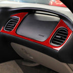 Carbon Fiber Car Front Passenger Seat Air Outlet Sticker for Chevrolet Corvette C5 1998-2004, Left Drive, Passenger Seat Air Outlet Sticker