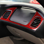 3 in 1 Carbon Fiber Car Front Passenger Seat Air Outlet Sticker Kits for Chevrolet Corvette C5 1998-2004, Left Drive, 3 in 1 Passenger Seat Air Outlet Sticker