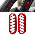 2 in 1 Car Carbon Fiber Sides Door A-pillar Air Outlet Sticker for Chevrolet Corvette C5 1998-2004, Left Drive, Sides Door A-pillar Air Outlet Sticker