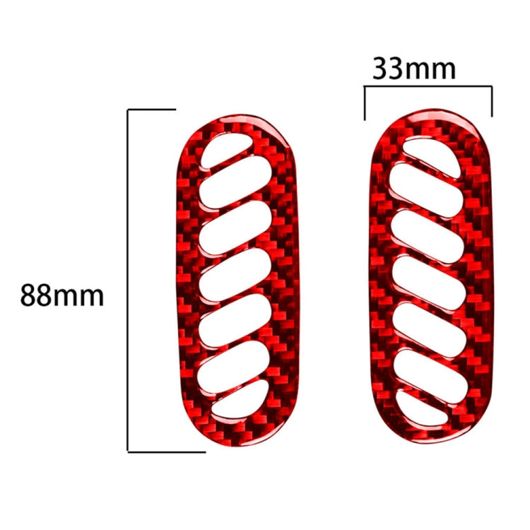 2 in 1 Car Carbon Fiber Sides Door A-pillar Air Outlet Sticker for Chevrolet Corvette C5 1998-2004, Left Drive, Sides Door A-pillar Air Outlet Sticker