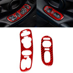 2 in 1 Car Carbon Fiber Door Control Panel Memory Seat Sticker Set for Chevrolet Corvette C5 1998-2004, Left Drive, Door Control Panel Sticker A