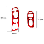 2 in 1 Car Carbon Fiber Door Control Panel Memory Seat Sticker Set for Chevrolet Corvette C5 1998-2004, Left Drive, Door Control Panel Sticker A