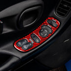 2 in 1 Car Carbon Fiber Door Control Panel Memory Seat Sticker Set for Chevrolet Corvette C5 1998-2004, Left Drive, Door Control Panel Sticker A