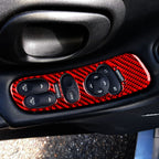 2 in 1 Car Carbon Fiber Door Control Panel  Sticker Set B for Chevrolet Corvette C5 1998-2004, Left Drive, Door Control Panel Sticker B