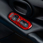 2 in 1 Car Carbon Fiber Door Control Panel  Sticker Set B for Chevrolet Corvette C5 1998-2004, Left Drive, Door Control Panel Sticker B