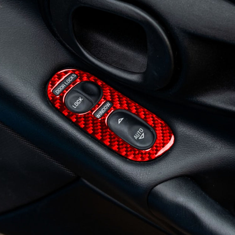2 in 1 Car Carbon Fiber Door Control Panel  Sticker Set B for Chevrolet Corvette C5 1998-2004, Left Drive, Door Control Panel Sticker B