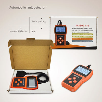 MS309 Pro Car Fault Detector OBD2 EOBD Scanner Code Reader, MS309 Pro
