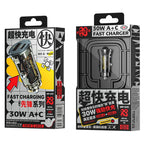 WK WP-C41 Vanguard Series 30W USB + Type-C Car Charger, WP-C41
