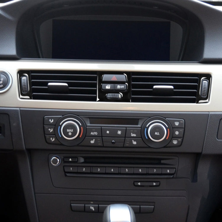 For BMW 3 Series E90/E92/E93 2005-2012 5pcs High Profile Car Air Conditioner Air Outlet Decorative Sticker, Left and Right Drive Universal, High Profile Car Air Outlet Decorative
