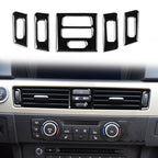 For BMW 3 Series E90/E92/E93 2005-2012 5pcs High Profile Car Air Conditioner Air Outlet Decorative Sticker, Left and Right Drive Universal, High Profile Car Air Outlet Decorative