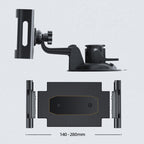 Car Dashboard Tablet Holder PU Suction Cup Windshield Bracket + Tray, PU Suction Cup + Tray
