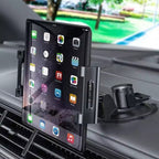 Car Dashboard Tablet Holder PU Suction Cup Windshield Bracket + Tray, PU Suction Cup + Tray