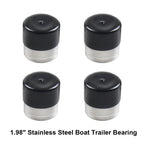 4 in 1 1.98 inch Stainless Steel Boat Trailer Hub Bearings with Protective Covers, Trailer Hub Bearings