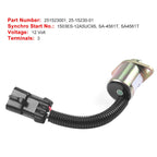 Excavator Fuel Shutdown Shut Off Solenoid Valve for Kubota V1505 R90 1503ES-12A5UC9S, For Kubota V1505