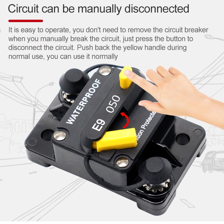 Off-road Vehicle / Automatic 30A Manual Circuit Breaker Overcurrent Protector, 30A