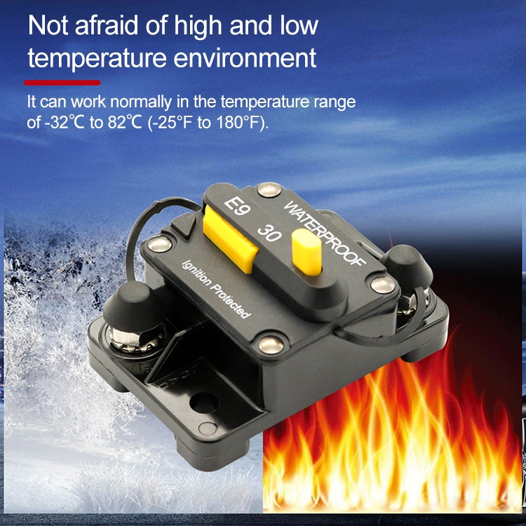 Off-road Vehicle / Automatic 30A Manual Circuit Breaker Overcurrent Protector, 30A