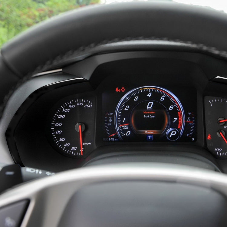 For Chevrolet Corvette C7 2014-2019 2 in 1 Car Dashboard Frame Decorative Sticker, Left Drive, 2 in 1 Dashboard Frame