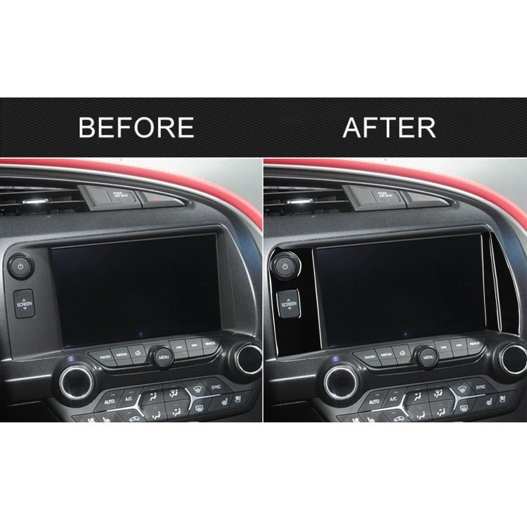 For Chevrolet Corvette C7 2014-2019 3 in 1 Car Navigation Side Decorative Sticker, Left Drive, Navigation Side