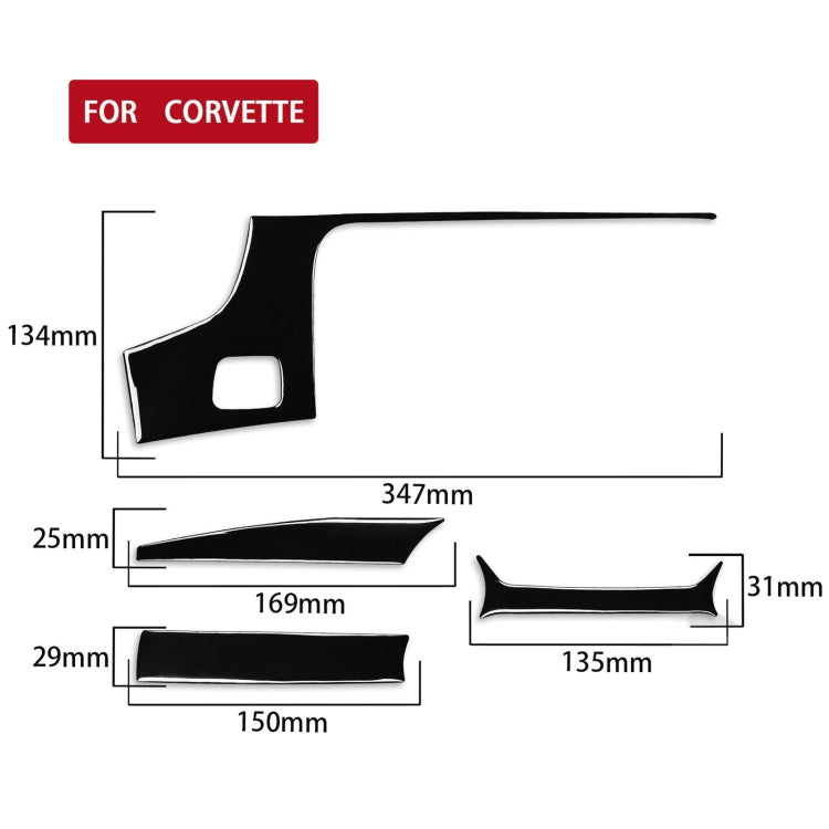 For Chevrolet Corvette C7 2014-2019 Car Central Navigation Decorative Sticker, Left Drive, Central Navigation