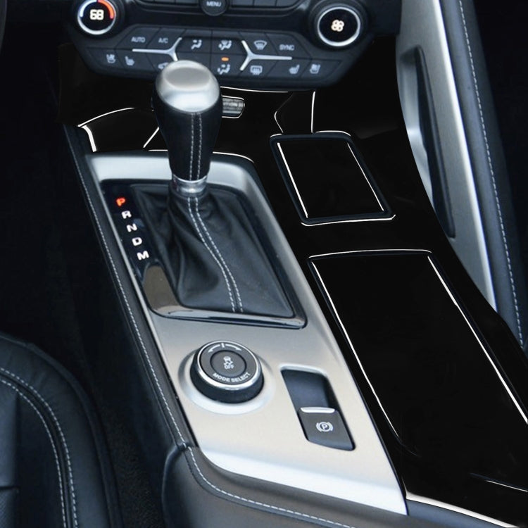 For Chevrolet Corvette C7 2014-2019 5 in 1 Car Water Cup Panel Decorative Sticker, Left Drive, Water Cup Panel