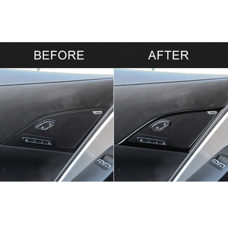 For Chevrolet Corvette C7 2014-2019 Car Door Speaker Decorative Sticker, Left Drive, Door Speaker