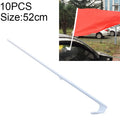 10 PCS 52cm Clip-type Car Window Plastic Flagpole, No Flag, 52cm