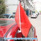 10 PCS 52cm Clip-type Car Window Plastic Flagpole, No Flag, 52cm