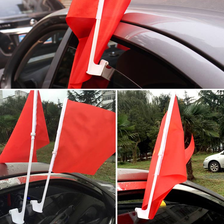 10 PCS 52cm Clip-type Car Window Plastic Flagpole, No Flag, 52cm