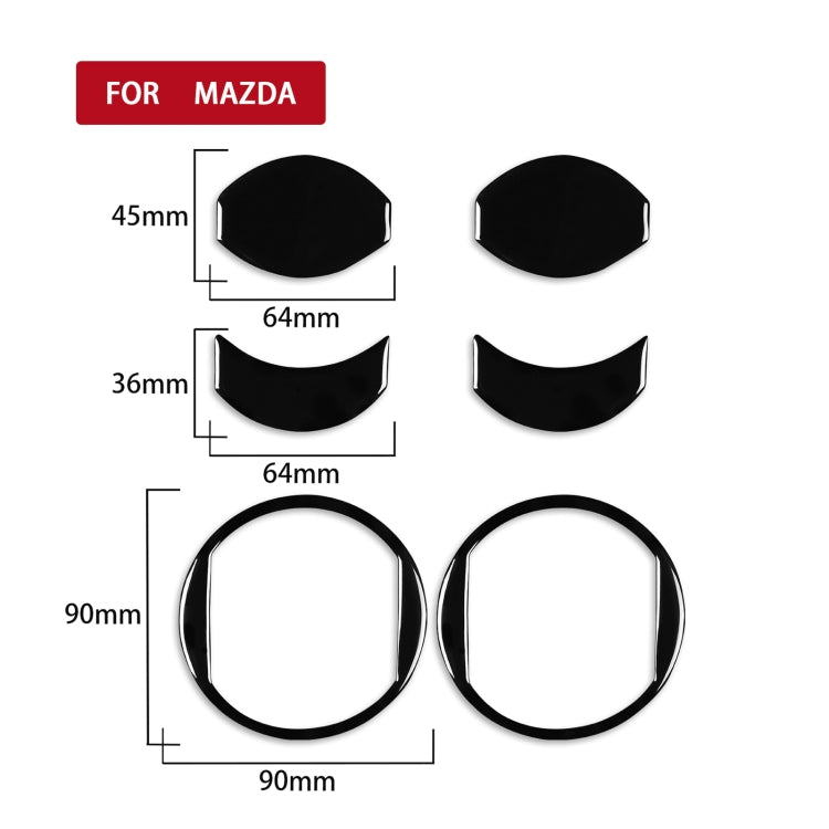 For Mazda 3 Axela 2010-2013 Car AC Air Outlet Decorative Sticker, Left and Right Drive Universal, AC Air Outlet