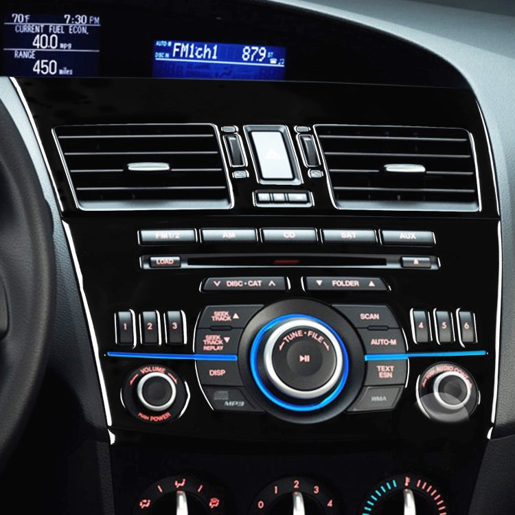 For Mazda 3 Axela 2010-2013 4 in 1 Car Central Control Radio Set A Decorative Sticker, Left Drive, Central Control Radio Set A, Left Drive
