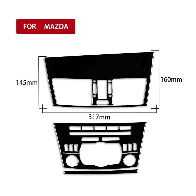 For Mazda 3 Axela 2010-2013 4 in 1 Car Central Control Radio Set A Decorative Sticker, Right Drive, Central Control Radio Set A, Right Drive