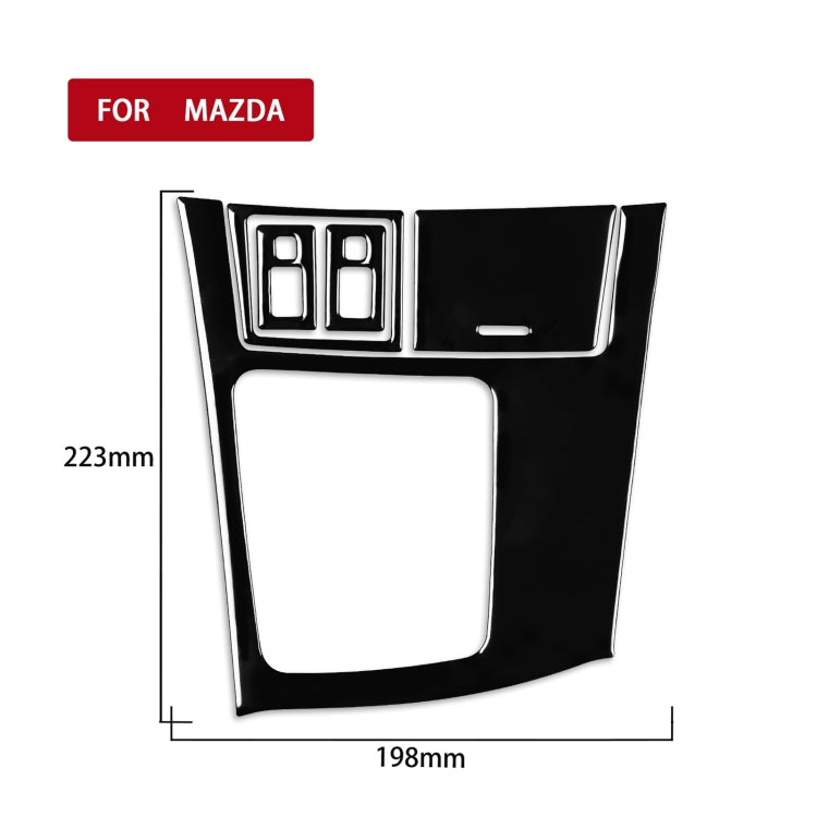 For Mazda 3 Axela 2010-2013 5 in 1 Car Gear Frame Set B Decorative Sticker, Left Drive, Gear Frame Set B, Left Drive