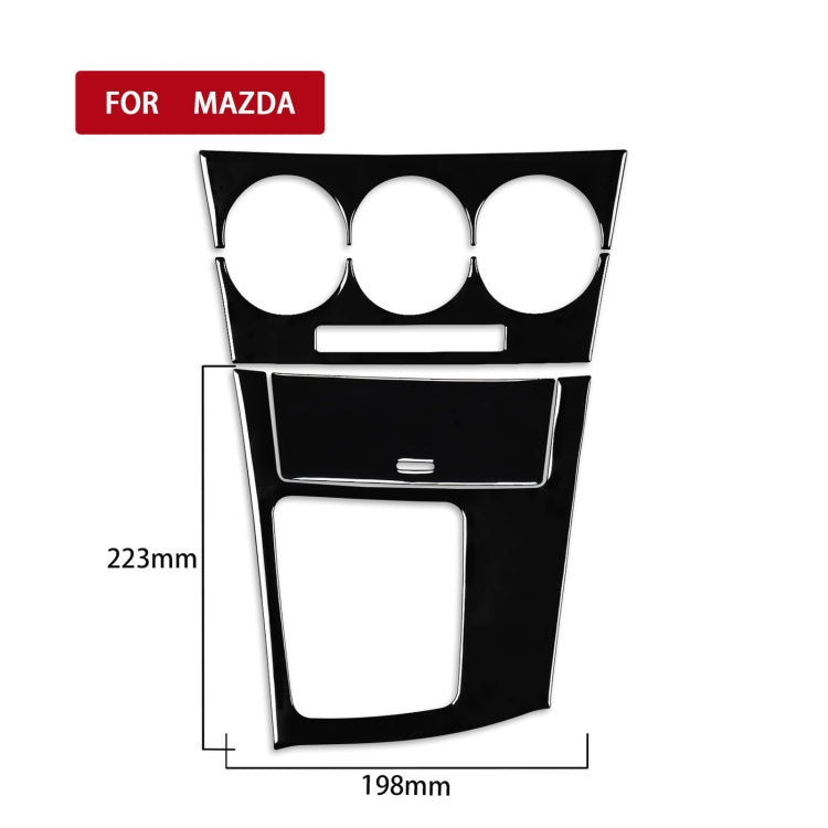 For Mazda 3 Axela 2010-2013 4 in 1 Car AC Gear Frame Set B Decorative Sticker, Left Drive, AC Gear Frame Set B, Left Drive