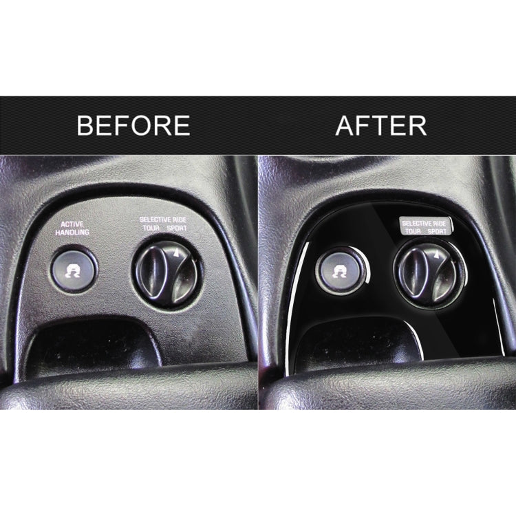 For Chevrolet Corvette C5 1998-1999 Car Lower Console A with Traction Control Decorative Sticker, Left Drive, Lower Console A with Traction Control