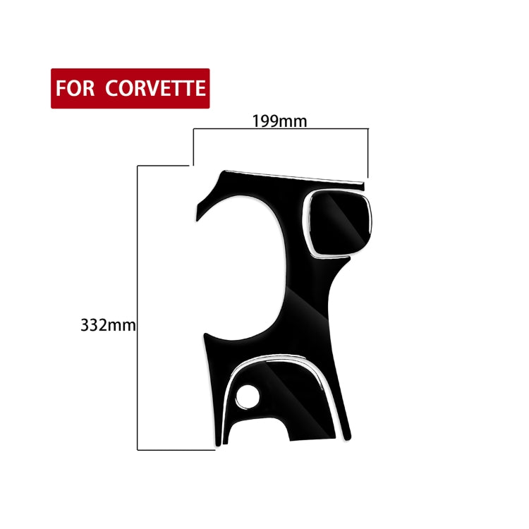 For Chevrolet Corvette C5 1998-2004 3 in 1 Car Gear Panel A Decorative Sticker, Left Drive, Gear Panel A