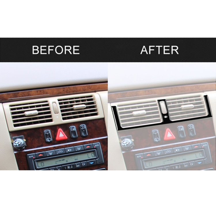 For Mercedes-Benz E-Class W210 1996-2002 Car Central AC Air Outlet Decorative Sticker, Left and Right Drive Universal, Central AC Air Outlet