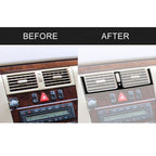 For Mercedes-Benz E-Class W210 1996-2002 Car Central AC Air Outlet Decorative Sticker, Left and Right Drive Universal, Central AC Air Outlet