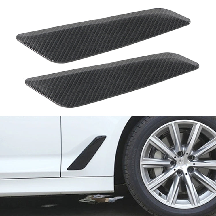 Car ABS Fender Decorative Sticker for BMW 5 Series 525Li 530Li, Carbon Fiber Texture, Carbon Fiber Texture